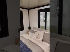 Prefabricación rápida de pequeñas casas de contenedores de expansión techos metálicos corrugados