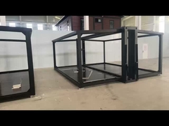 Más de 20 años de vida útil Casas prefabricadas de 20 pies con puerta de acero / puente roto Puertas dobles de aluminio