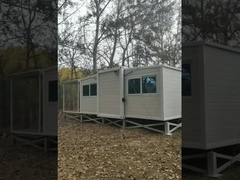 Instalación rápida Casas prefabricadas de 20 pies de grado 8 Resistencia al terremoto Tejido contrachapado o piso de PVC fácil