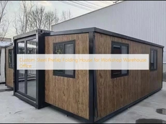Casa plegable prefabricada de acero a medida para oficina de almacén de talleres