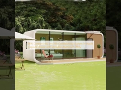 Conectividad WiFi y sistema de aire acondicionado en Apple Capsule House con aleación de aluminio versátil
