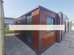 Casas prefabricadas personalizables y ampliables de tamaño práctico de 18,5 metros cuadrados con características de bajo mantenimiento