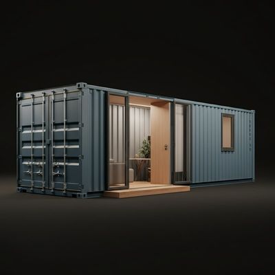 comprar Contenedores de almacenamiento convertidos de 20 pies en China Casas de paquete plano online manufacture