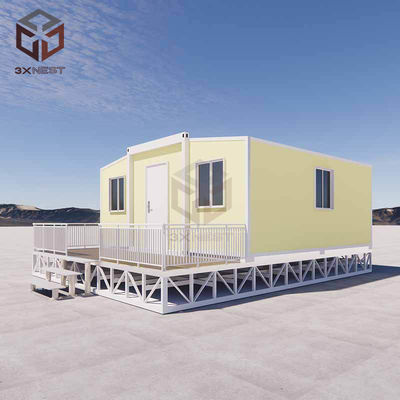 comprar Grado 8 Resistencia a terremotos Casa de contenedores de doble ala con balcón fácil de instalar online manufacture