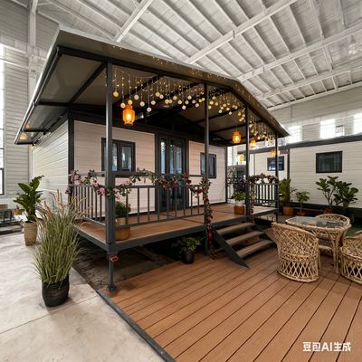 comprar 2-4 People Accommodated Luxury Prefabricated 20ft House with 2.0mm Bending Parts Steel Column Construction Design online manufacture