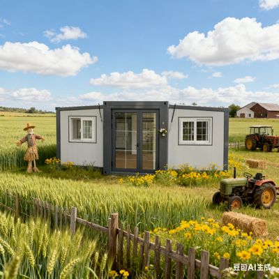 comprar Double Wing 20 Foot Container House with Balcony 37 Square Meters Floor Area and Bending Parts 2.0mm Bottom Beam online manufacture