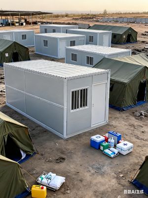 comprar Casa prefabricada expandible con aislamiento acústico ≥ 30dB y dimensiones exteriores 5800*2400*2896mm para el techo de la carretera 0.5KN/m2 Fabricación en línea