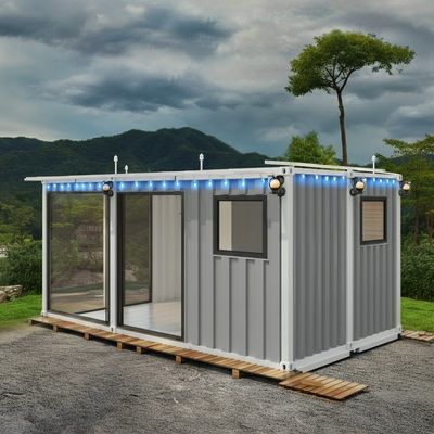 Casa de contenedores prefabricada convertida en casa modular de 20 pies