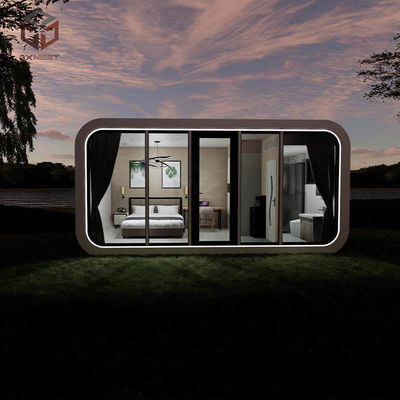 5.4 toneladas Casa de cápsulas de manzana blanca Prefabricado Glamping Pods Anti-corrosión