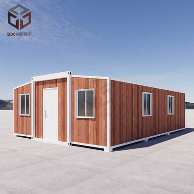 Relocable portátil de 40 pies contenedor expandible casa ventana de doble acristalamiento