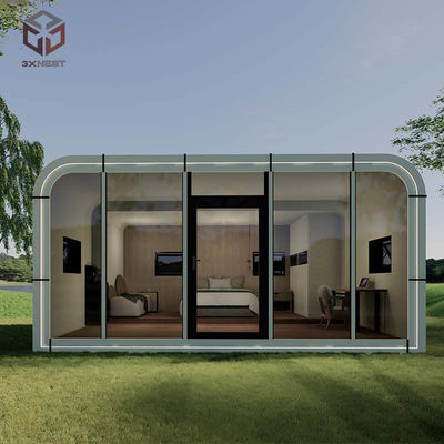 Prefabricación de oficinas de alta calidad en blanco Apple Capsule Homes Modern Retreat