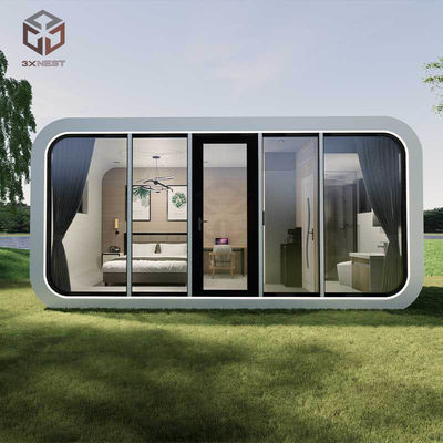 Ventilación inteligente de aire fresco Casa cápsula de manzana Vidrio templado Ventanas