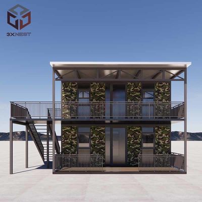 Diseño de interiores personalizable 40 pies Contenedor expandible Casa con dos habitaciones 20-30 años de durabilidad