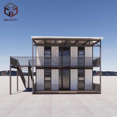 Casa plegable de paquete plano expandible Casas de contenedores de doble capa