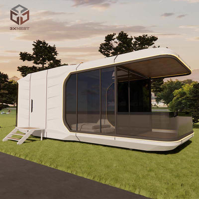 Casas de contenedores de cápsulas espaciales modulares prefabricadas