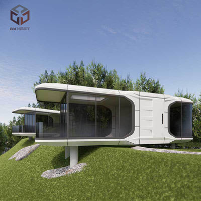 Casa de la cápsula espacial de aluminio inteligente Prefabricado Jardín de oficina Pod