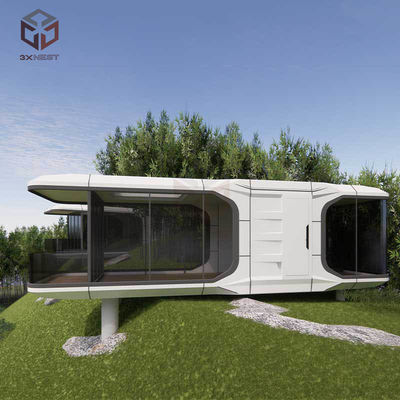 Capsula a prueba de fuego Glamping Pods prefabricados Casas 29.6m2