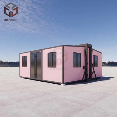 Casa plegable prefabricada de 700 mm resistente al fuego portable de 20 pies 30 pies 40 pies