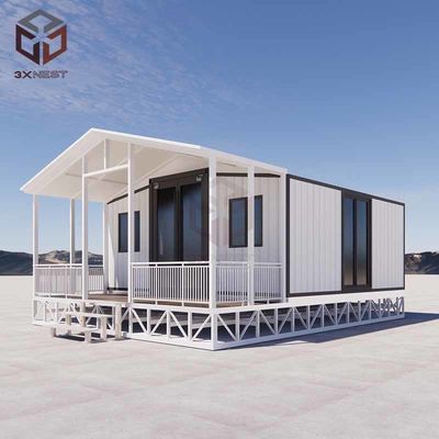 Casa de contenedores de doble ala con puerta de acero