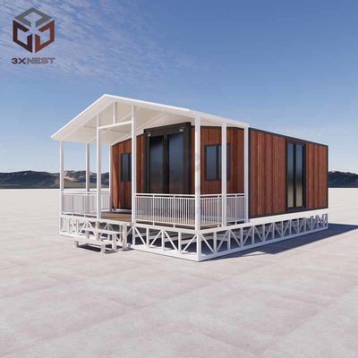 Casa prefabricada de lujo de grado 8 resistente a los terremotos con diseño de techo personalizable