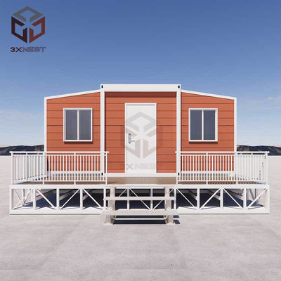 Puente roto Casa de contenedores de aluminio de doble puerta de doble ala expandible