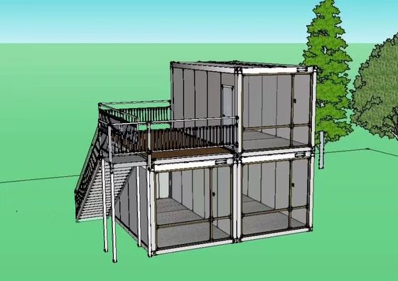 Casas modulares plegables industriales plegables Contenedor con baño