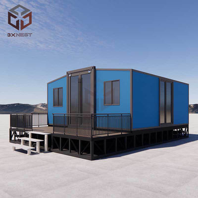 20FT Prefabricado Contenedor de casa plegable móvil Rockwool Panel Sandwich Pared