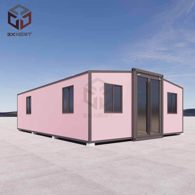 Pequeña casa de contenedores con techo expandible prefabricado con pared de sándwich EPS