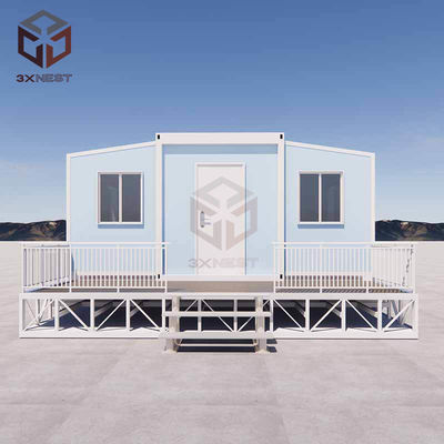 Casa prefabricada personalizable de 20 pies con ventanas corredizas / aluminio y techo de panel sándwich