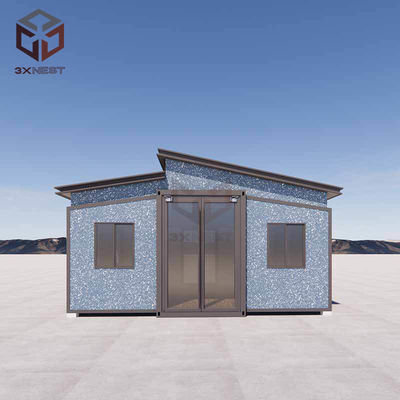 20 FT pequeñas casas plegables prefabricadas con ventanas de aluminio de PVC