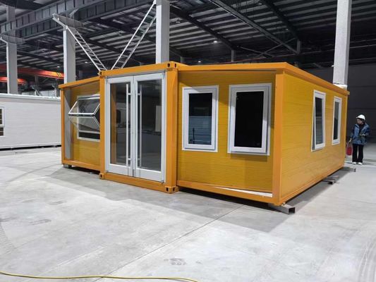 Vivienda de bajo mantenimiento con casa de contenedores expandible con piso de madera contrachapada y pared de panel sandwich EPS