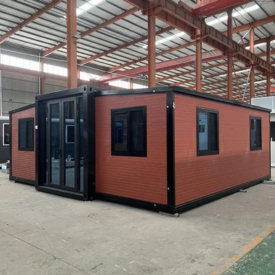 Casa de contenedores expandible de 56 metros cuadrados con pared de panel sandwich EPS