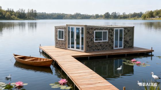 Casa de contenedores de doble ala de 18 mm de espesor con puerta doble de aluminio de aluminio resistente al fuego