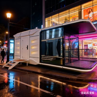 3460 Casa cápsula espacial de ancho con 7 toneladas de peso neto y 29,6 metros cuadrados de superficie