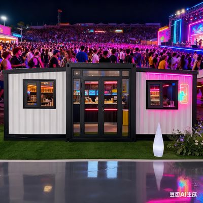 Casas modulares plegables de estilo moderno con ventana corredera de acero plástico y color opcional en tamaño plegado L2950*W2200*H2480