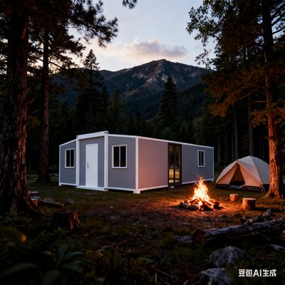 Casa plegable prefabricada de 56 metros cuadrados con marco lateral totalmente galvanizado y casa de contenedores plegables de montaje rápido