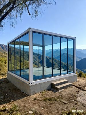 Casa plegable de paquete plano de 20 pies personalizada para fontanería con techo, carga viva de 0,5 KN/m2 y nivel de rendimiento sísmico 8