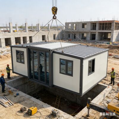 Contenedor plegable de 20 pies personalizable con marco principal totalmente galvanizado y 37 metros cuadrados de superficie, con puerta de dormitorio opcional