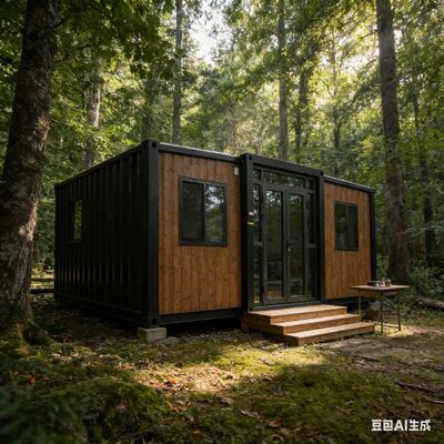 Contenedor plegable de 20 pies totalmente galvanizado con materiales resistentes al fuego y sistema eléctrico personalizable