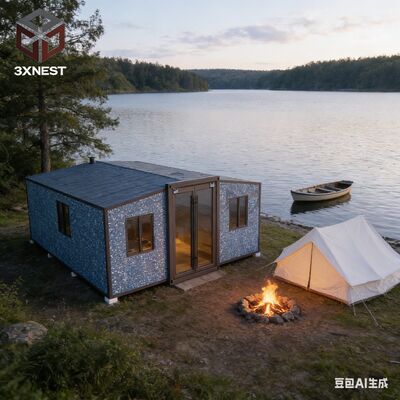 Casa contenedor expandible de 40 pies con 72 metros cuadrados de espacio habitable, estructura totalmente galvanizada y mobiliario personalizable