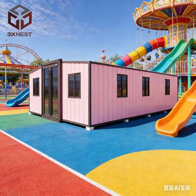 Casa contenedor expandible de 40 pies a prueba de fuego con 72 metros cuadrados de espacio habitable personalizable