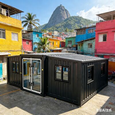 Contenedor plegable ignífugo de 20 pies con aislamiento térmico y acústico para viviendas modulares personalizables