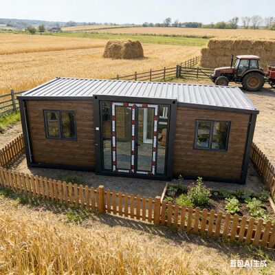 Contenedor plegable de 20 pies con aislamiento térmico aislamiento acústico y marco principal totalmente galvanizado para camping Home Hotel Resort